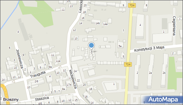 Brzeziny, Lasockich, 2, mapa Brzeziny