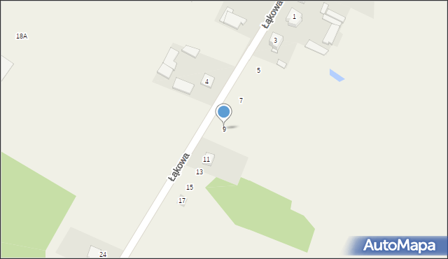 Brzóski-Falki, Łąkowa, 9, mapa Brzóski-Falki