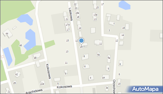 Brzozówka, Laskowa, 10, mapa Brzozówka