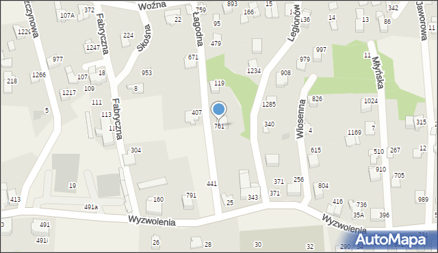 Buczkowice, Łagodna, 761, mapa Buczkowice