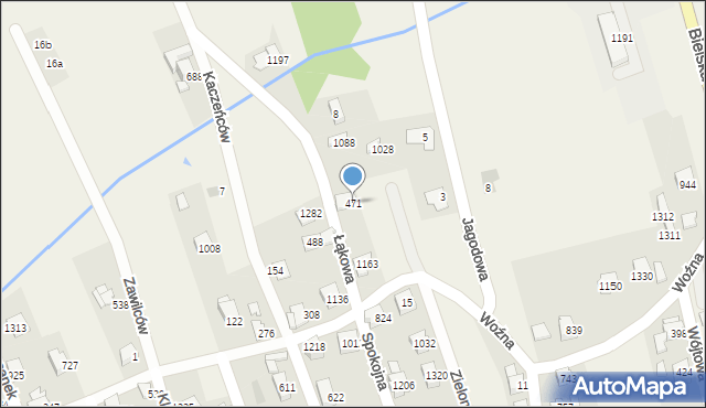 Buczkowice, Łąkowa, 471, mapa Buczkowice