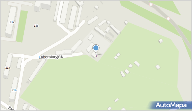 Bydgoszcz, Laboratoryjna, 4, mapa Bydgoszczy
