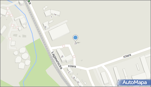 Bytom, Łagiewnicka, 13, mapa Bytomia