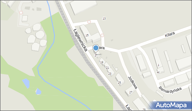 Bytom, Łagiewnicka, 17, mapa Bytomia