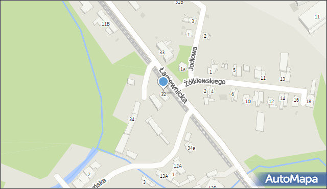 Bytom, Łagiewnicka, 32, mapa Bytomia