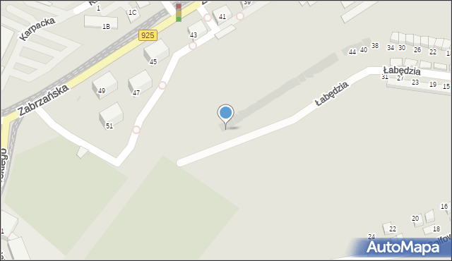 Bytom, Łabędzia, 82, mapa Bytomia