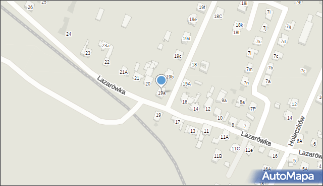 Bytom, Lazarówka, 19a, mapa Bytomia