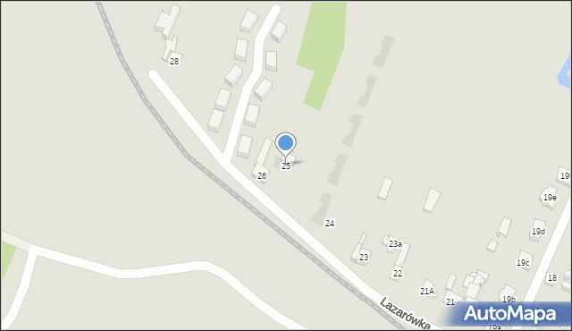 Bytom, Lazarówka, 25, mapa Bytomia