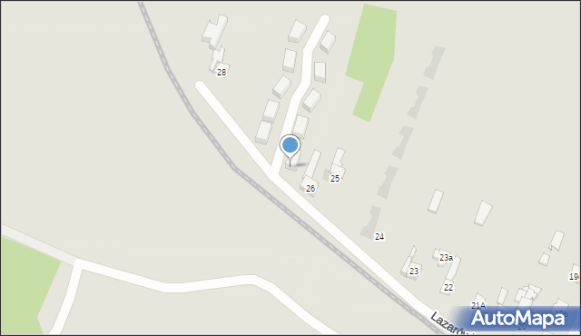 Bytom, Lazarówka, 26a, mapa Bytomia