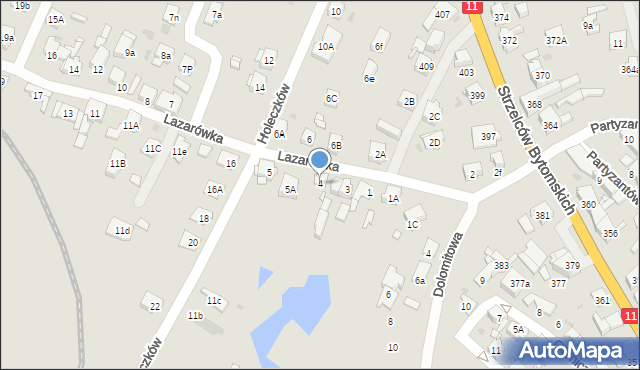 Bytom, Lazarówka, 4, mapa Bytomia
