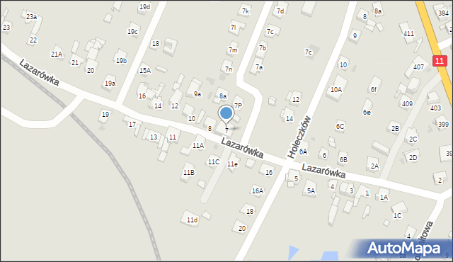 Bytom, Lazarówka, 7, mapa Bytomia