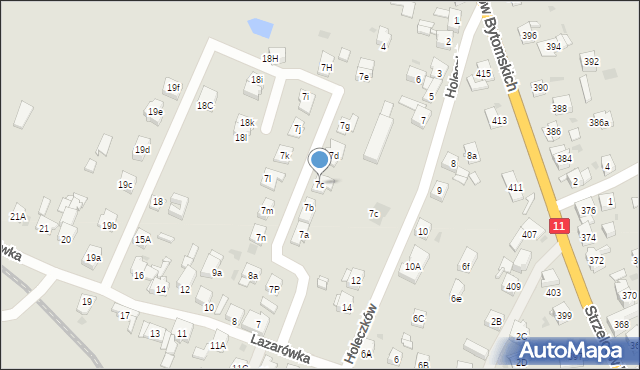 Bytom, Lazarówka, 7c, mapa Bytomia