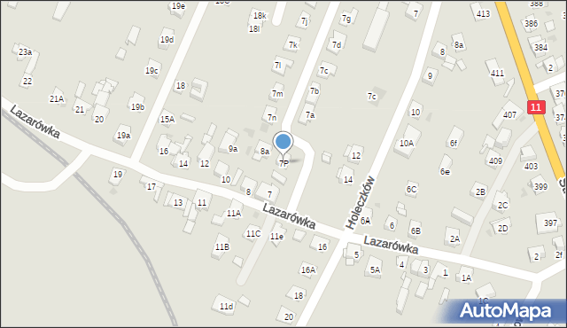 Bytom, Lazarówka, 7P, mapa Bytomia