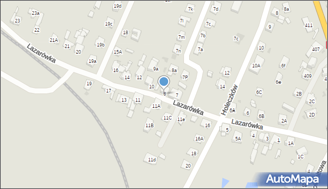 Bytom, Lazarówka, 8, mapa Bytomia