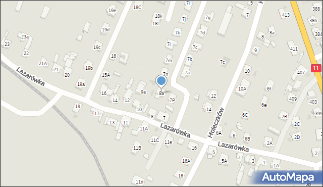 Bytom, Lazarówka, 8a, mapa Bytomia