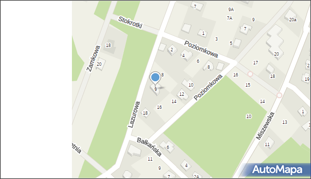 Cekanowo, Lazurowa, 9, mapa Cekanowo