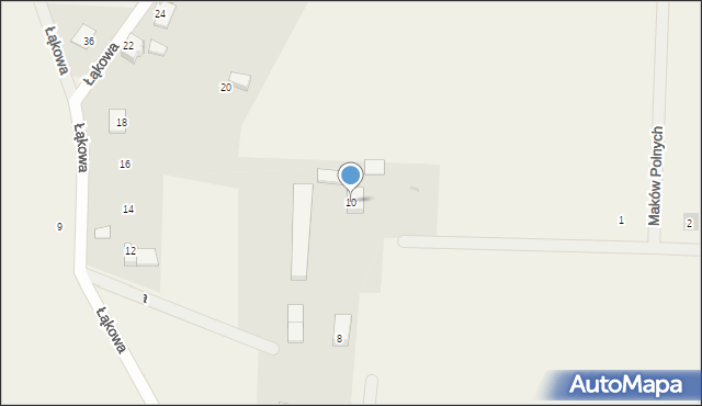 Cewlino, Łąkowa, 10, mapa Cewlino