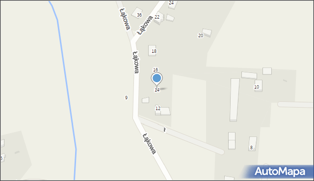 Cewlino, Łąkowa, 14, mapa Cewlino