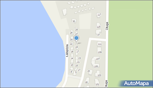 Charzykowy, Łabędzia, 21, mapa Charzykowy