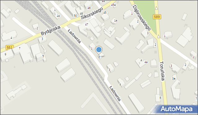 Chełmża, Ładownia, 2, mapa Chełmża