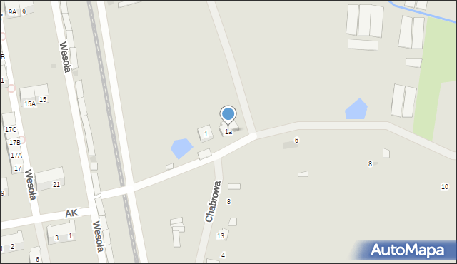 Chocianów, Łąkowa, 1a, mapa Chocianów