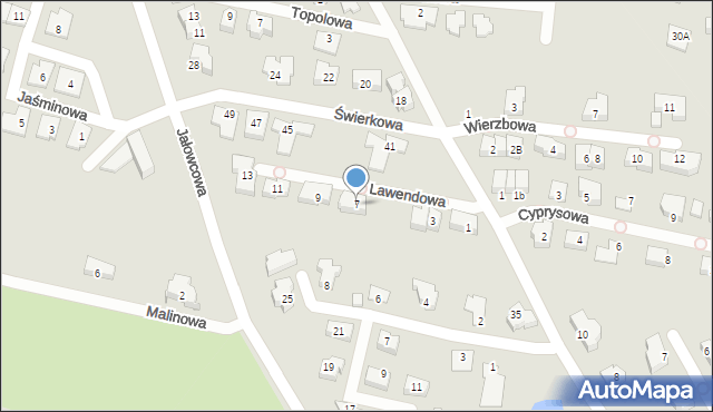 Chorzów, Lawendowa, 7, mapa Chorzów