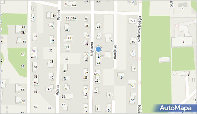 Chotomów, Łąkowa, 14A, mapa Chotomów