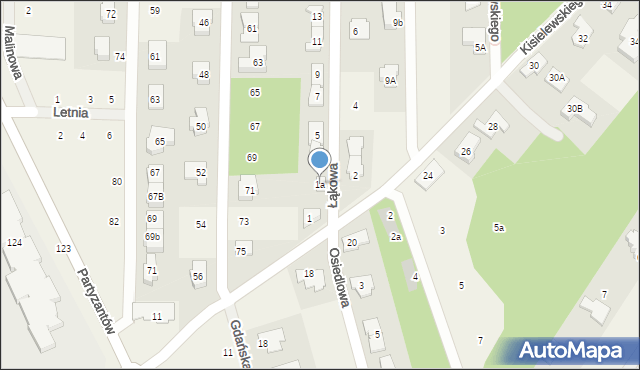 Chotomów, Łąkowa, 1a, mapa Chotomów