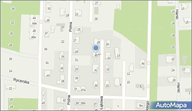 Chotomów, Łąkowa, 43, mapa Chotomów