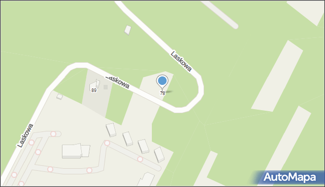 Chrusty, Laskowa, 78, mapa Chrusty