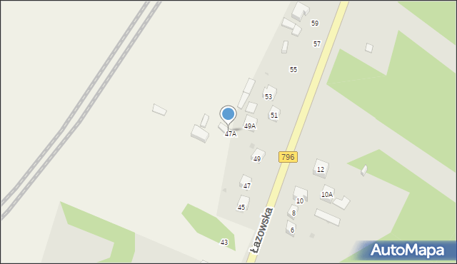 Chruszczobród, Łazowska, 44, mapa Chruszczobród