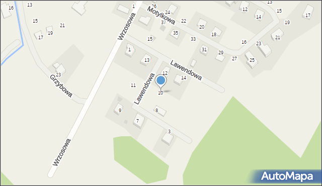 Chrząstawa Mała, Lawendowa, 10, mapa Chrząstawa Mała