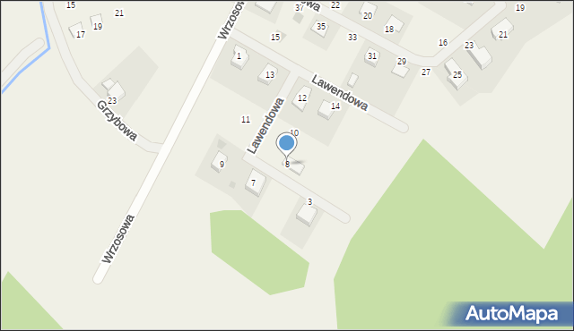 Chrząstawa Mała, Lawendowa, 8, mapa Chrząstawa Mała