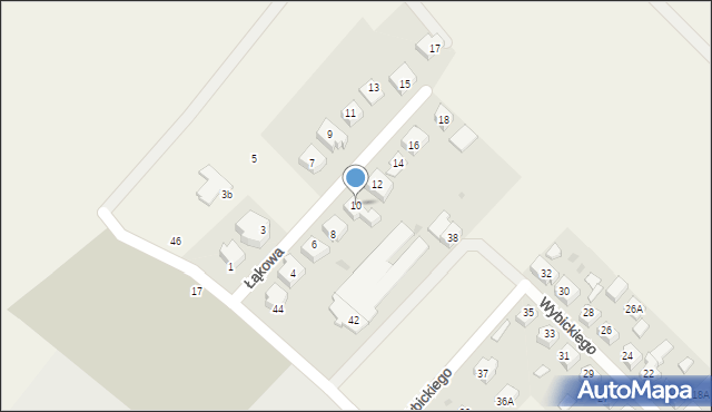 Chwaszczyno, Łąkowa, 10, mapa Chwaszczyno