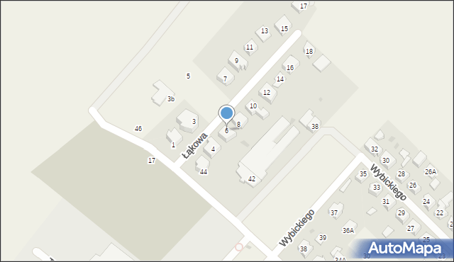 Chwaszczyno, Łąkowa, 6, mapa Chwaszczyno
