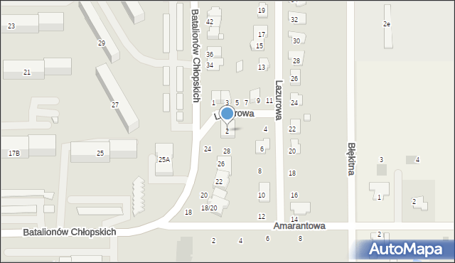 Ciechanów, Lazurowa, 2, mapa Ciechanów