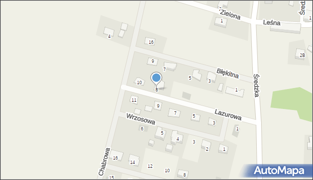 Ciechów, Lazurowa, 8, mapa Ciechów