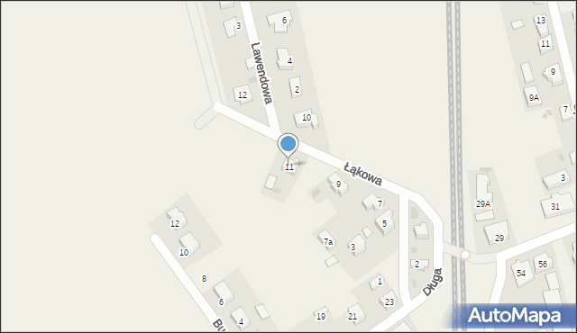 Cieplewo, Łąkowa, 11, mapa Cieplewo