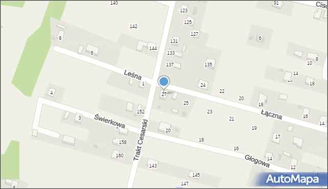 Cisiec, Łączna, 27, mapa Cisiec