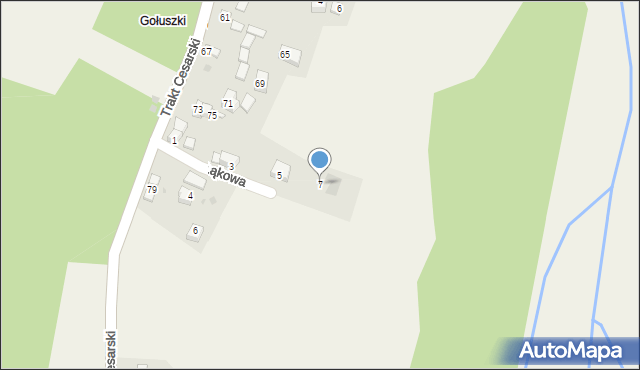 Cisiec, Łąkowa, 7, mapa Cisiec