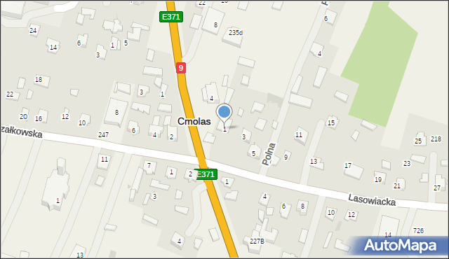 Cmolas, Lasowiacka, 1, mapa Cmolas