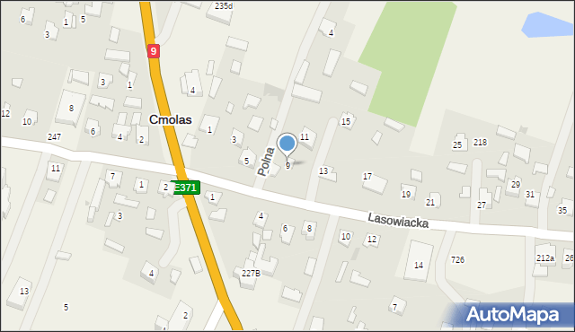 Cmolas, Lasowiacka, 9, mapa Cmolas