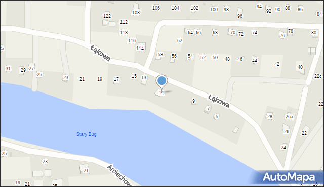 Cupel, Łąkowa, 11, mapa Cupel