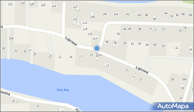 Cupel, Łąkowa, 13, mapa Cupel