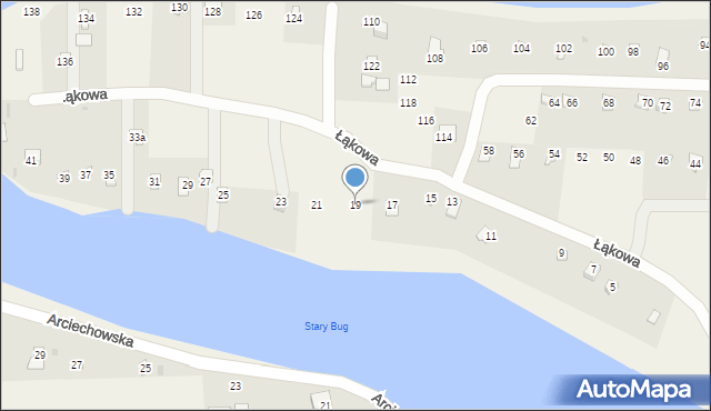 Cupel, Łąkowa, 19, mapa Cupel