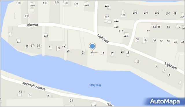 Cupel, Łąkowa, 21, mapa Cupel