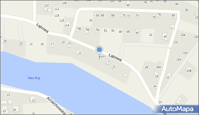 Cupel, Łąkowa, 9, mapa Cupel