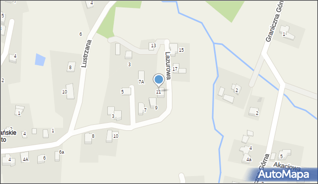 Czaniec, Lazurowa, 11, mapa Czaniec