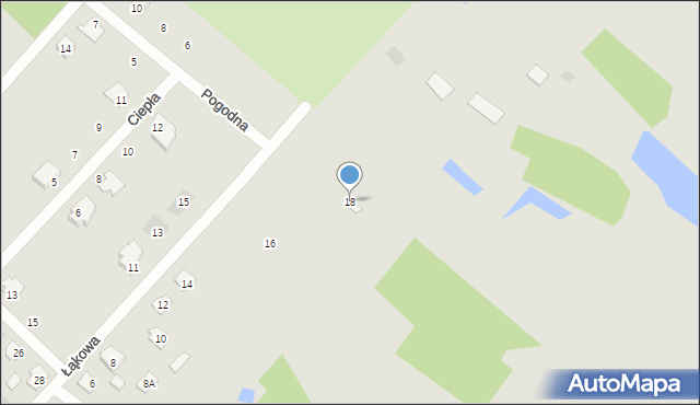 Czarna Białostocka, Łąkowa, 18, mapa Czarna Białostocka