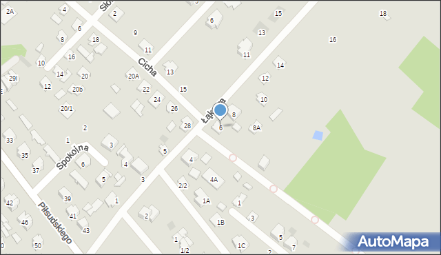 Czarna Białostocka, Łąkowa, 6, mapa Czarna Białostocka